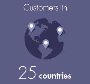 Des clients dans 25 pays