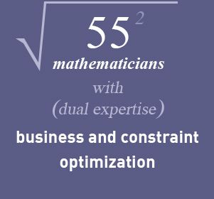 60 mathématiciens avec une double expertise métier et optimisation sous contraintes